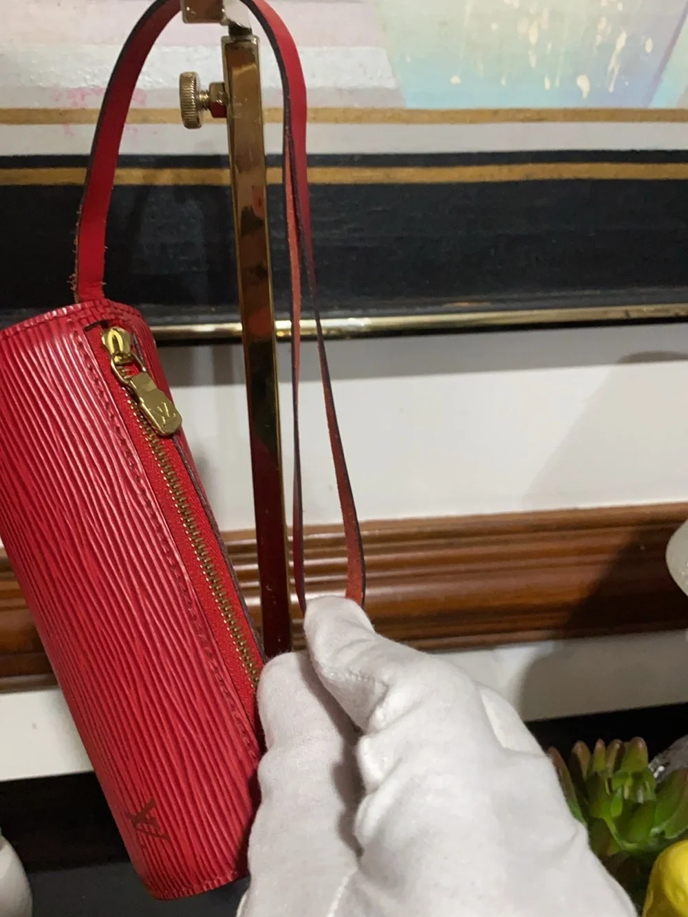 Louis Vuitton Red Epi Cylinder Mini (nano)Bag